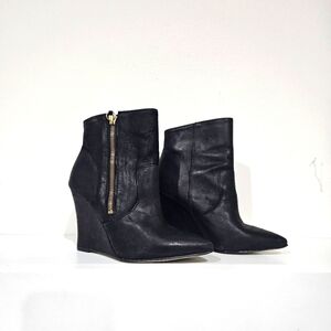 Steven Black Wedges Boots